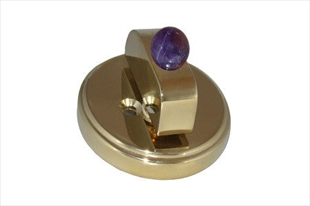Myterra DB.AMET.03: 2-1/2" Amethyst Sphere Deadbolt - PVD Polished Brass