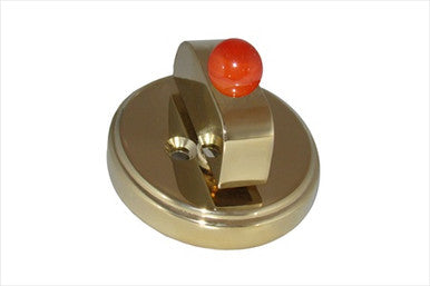 Myterra DB.CARN.03: 2-1/2" Carnelian Sphere Deadbolt - PVD Polished Brass