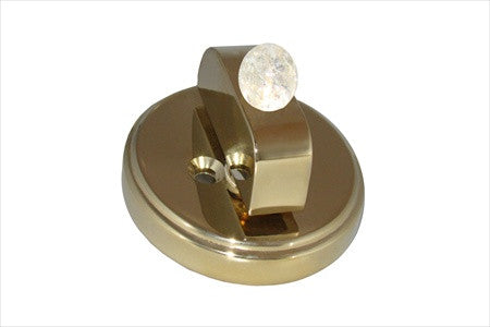 Myterra DB.CRQZ.03: 2-1/2" Crystal Quartz Sphere Deadbolt - PVD Polished Brass