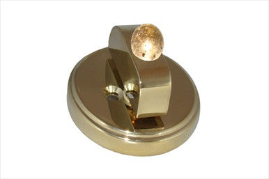 Myterra DB.SMQZ.03: 2-1/2" Smokey Quartz Sphere Deadbolt - PVD Polished Brass