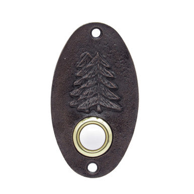 Buck Snort DB00002-6300: 3-1/4" Oval Pine Tree Door Bell - Oil Rubbed Bronze