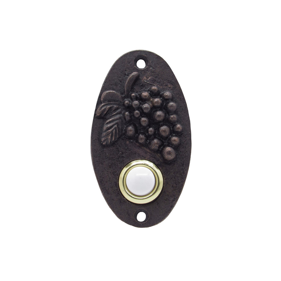Buck Snort DB00004-6300: 3-3/8" Oval Grapes Door Bell - Oil Rubbed Bronze