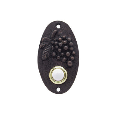 Buck Snort DB00004-6300: 3-3/8" Oval Grapes Door Bell - Oil Rubbed Bronze