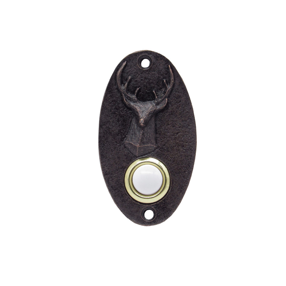 Buck Snort DB00006-6300: 3-1/4" Oval Deer Door Bell - Oil Rubbed Bronze