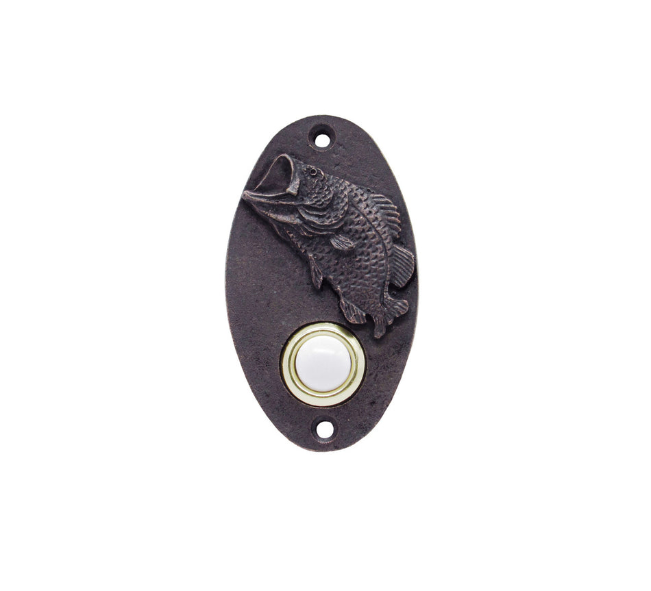 Buck Snort DB00008-6300: 3-3/8" Oval Bass Door Bell - Oil Rubbed Bronze