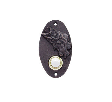 Buck Snort DB00008-6300: 3-3/8" Oval Bass Door Bell - Oil Rubbed Bronze