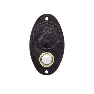 Buck Snort DB00010-6300: 3-1/8" Oval Horse Head Door Bell - Oil Rubbed Bronze