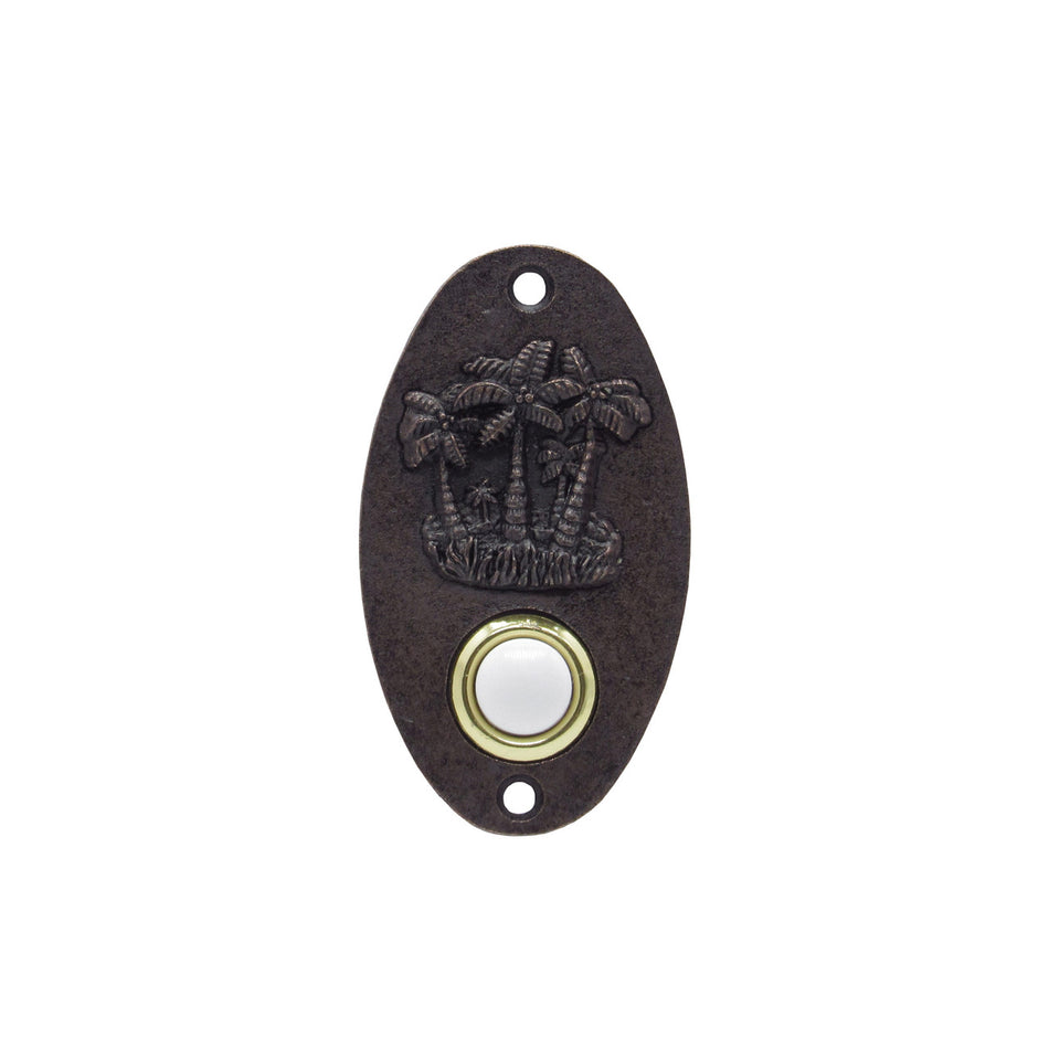 Buck Snort DB00011-6300: 3-1/4" Oval Palm Trees Door Bell - Oil Rubbed Bronze