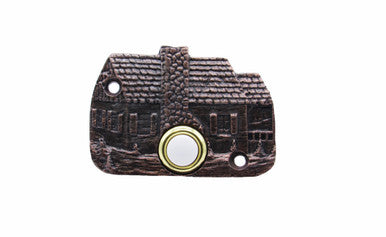 Buck Snort DB00919-2800: 3-1/4" Cabin Door Bell - Oxidized Copper