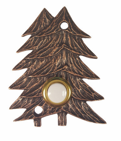 Buck Snort DB00920-2800: 4-7/8" Twin Pines Door Bell - Oxidized Copper