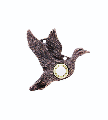 Buck Snort DB00922-2800: 4-1/8" Mallard Door Bell - Oxidized Copper