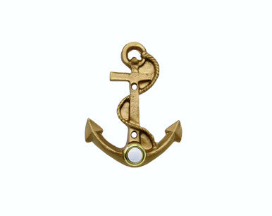 Buck Snort DB00923-2150: 4-7/8" Anchor Door Bell - Luxury Gold