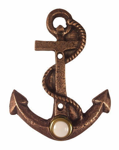 Buck Snort DB00923-2800: 4-7/8" Anchor Door Bell - Oxidized Copper