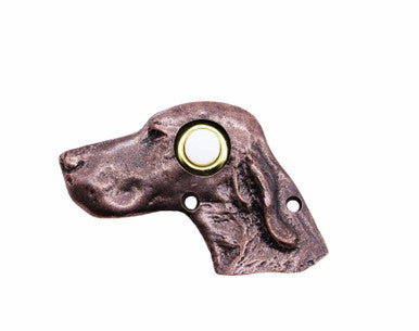 Buck Snort DB00924-2800: 3-5/8" Dog Head Door Bell - Oxidized Copper