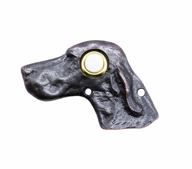 Buck Snort DB00924-6300: 3-5/8" Dog Head Door Bell - Oil Rubbed Bronze