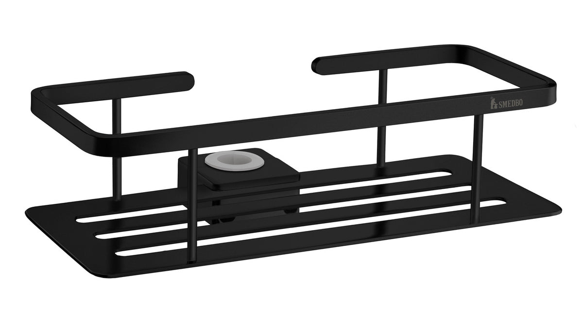 Smedbo DB3006: Sideline Shower Basket for Riser Rail - Matte Black