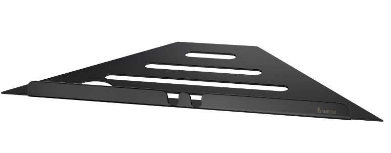 Smedbo DB3060: Sideline Grout Line Corner Shelf - Matte Black