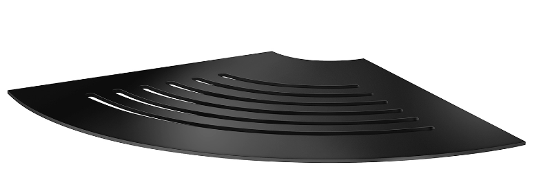 Smedbo DB3064: Sideline Grout Line Corner Shelf - Matte Black