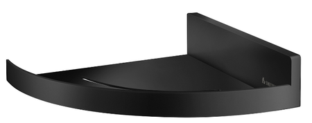 Smedbo DB5011: Sideline Wall-Mount Corner Shower Shelf - Matte Black