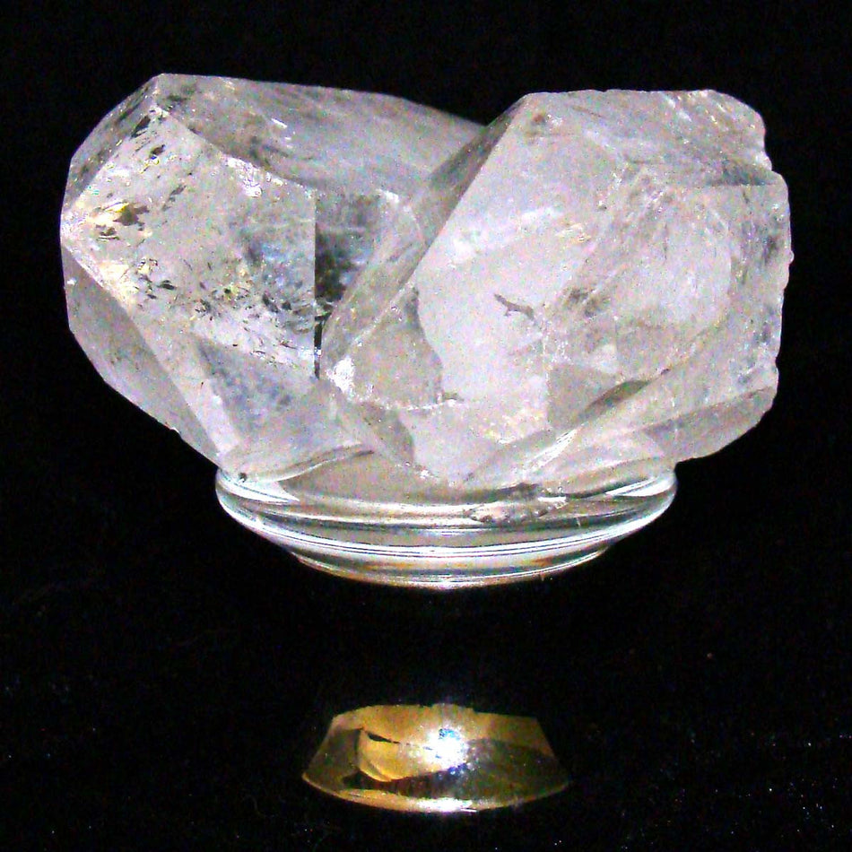 Myterra DCQP.14: Double Quartz Point Cabinet Knob - Polished Nickel