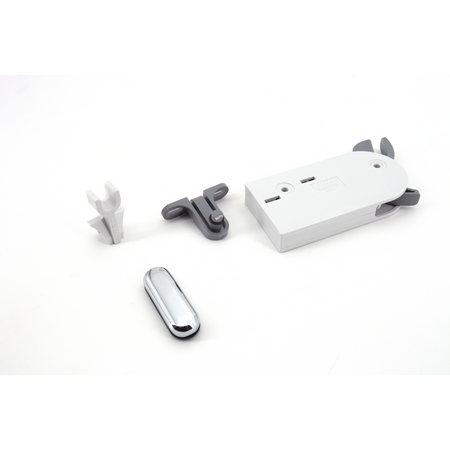 Sugatsune DC-100G: Damper Catch for Glass Cabinet Door - Grey