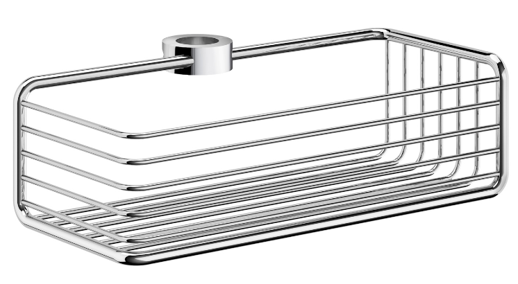 Smedbo DK1106: Sideline Shower Basket for Riser Rail - Polished Chrome