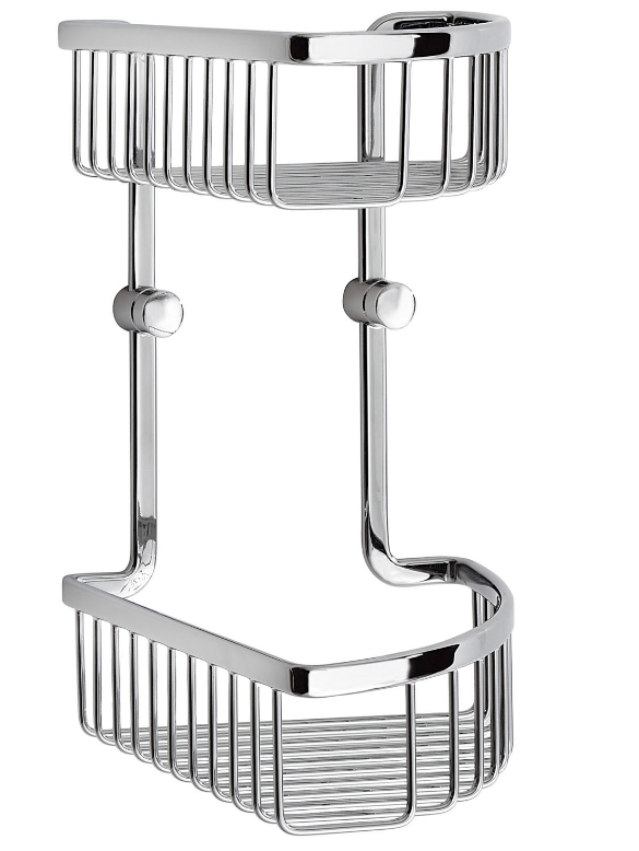 Smedbo DK2041: Sideline Double Shower Basket - Polished Chrome