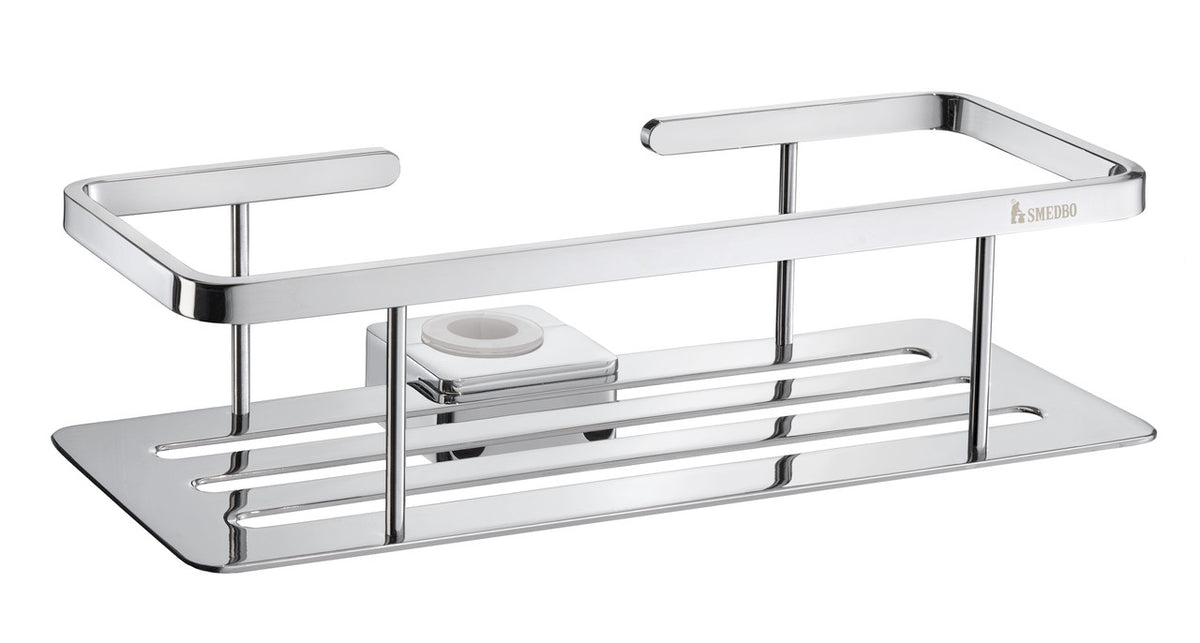 Smedbo DK3006: Sideline Soap Basket for Shower Riser Rail - Polished Chrome