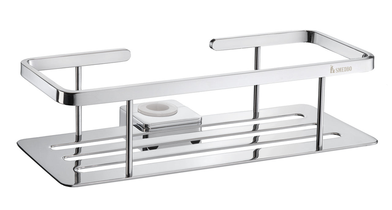 Smedbo DK3006: Sideline Soap Basket for Shower Riser Rail - Polished Chrome