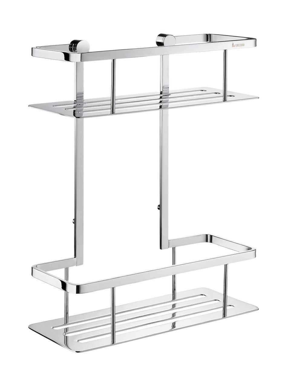 Smedbo DK3012: Sideline Double Soap Basket - Polished Chrome