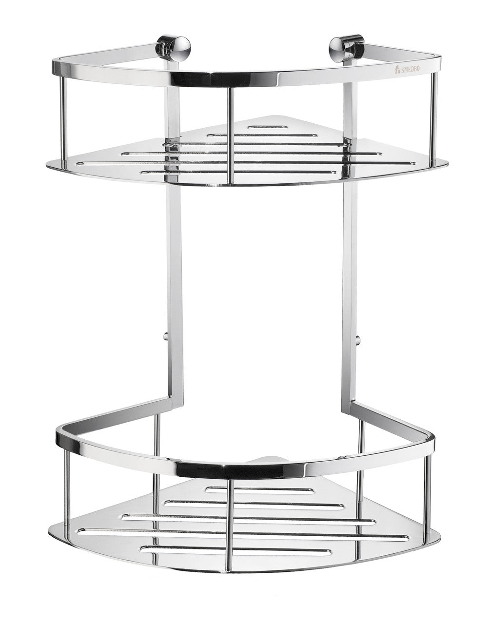 Smedbo DK3032: Sideline Double Corner Soap Basket - Polished Chrome