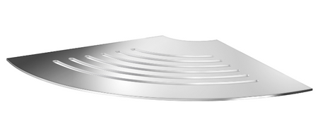 Smedbo DK3064: Sideline Grout Line Corner Shelf - Polished Chrome