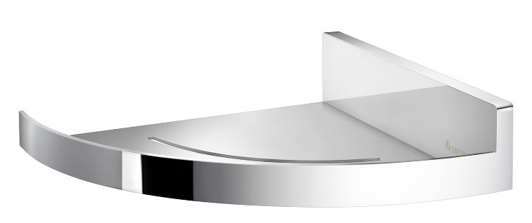 Smedbo DK5011: Sideline Wall-Mount Corner Shower Shelf - Polished Chrome