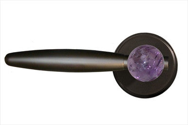 Myterra DL.R.35.AMET.19.PA: Amethyst Passage Door Lever Set (right) - Matte Black