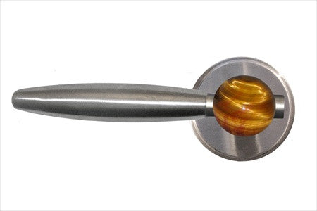 Myterra DL.L.35.TEYE.15.PR Tiger Eye Privacy Door Lever Set (left) - Satin Nickel