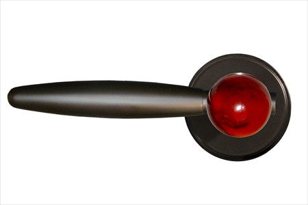Myterra DL.L.35.CARN.19.PR: Carnelian Privacy Door Lever Set (left) - Matte Black
