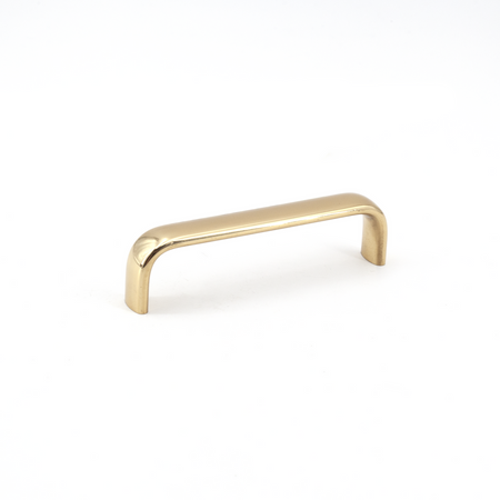 Sugatsune DLB-96-PB: 96mm cc Oval Handle Pull - Polished Brass