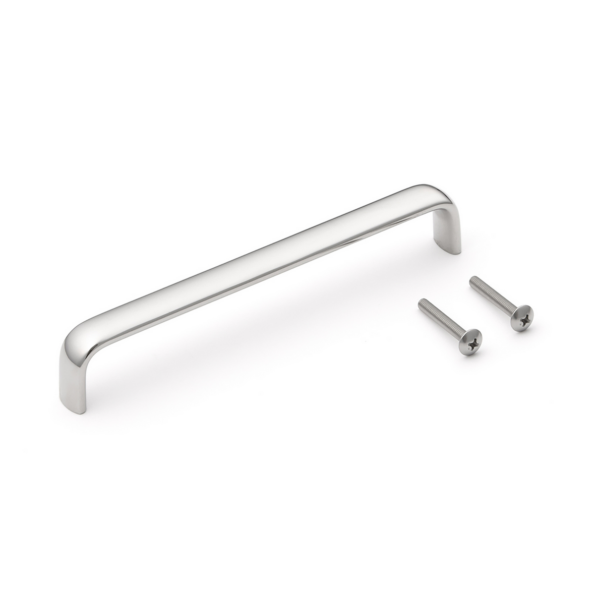 Sugatsune DL-150-M: 144mm cc Oval Bar Handle - Mirror Stainless Steel