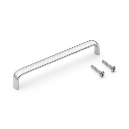 Sugatsune DL-150-M: 144mm cc Oval Bar Handle - Mirror Stainless Steel