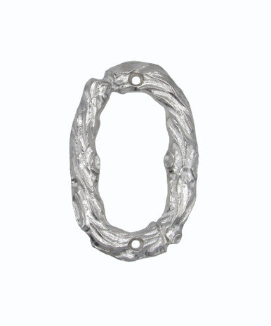 Buck Snort DM10000-0100: 4-1/4" Log House Number Zero - Nickel