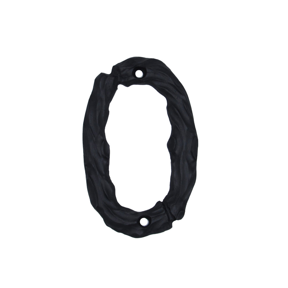 Buck Snort DM10000-MTBK: 4-1/4" Log House Number Zero - Matte Black