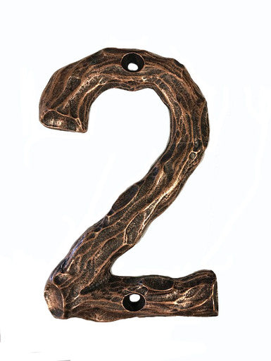 Buck Snort DM10002-2800: 4-1/2" Log House Number Two - Oxidized Copper