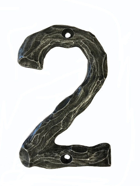 Buck Snort DM10002-5100: 4-1/2" Log House Number Two - Oxidized Pewter