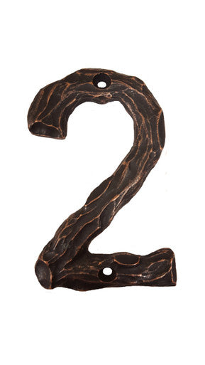 Buck Snort DM10002-6300: 4-1/2" Log House Number Two - Oil Rubbed Bronze