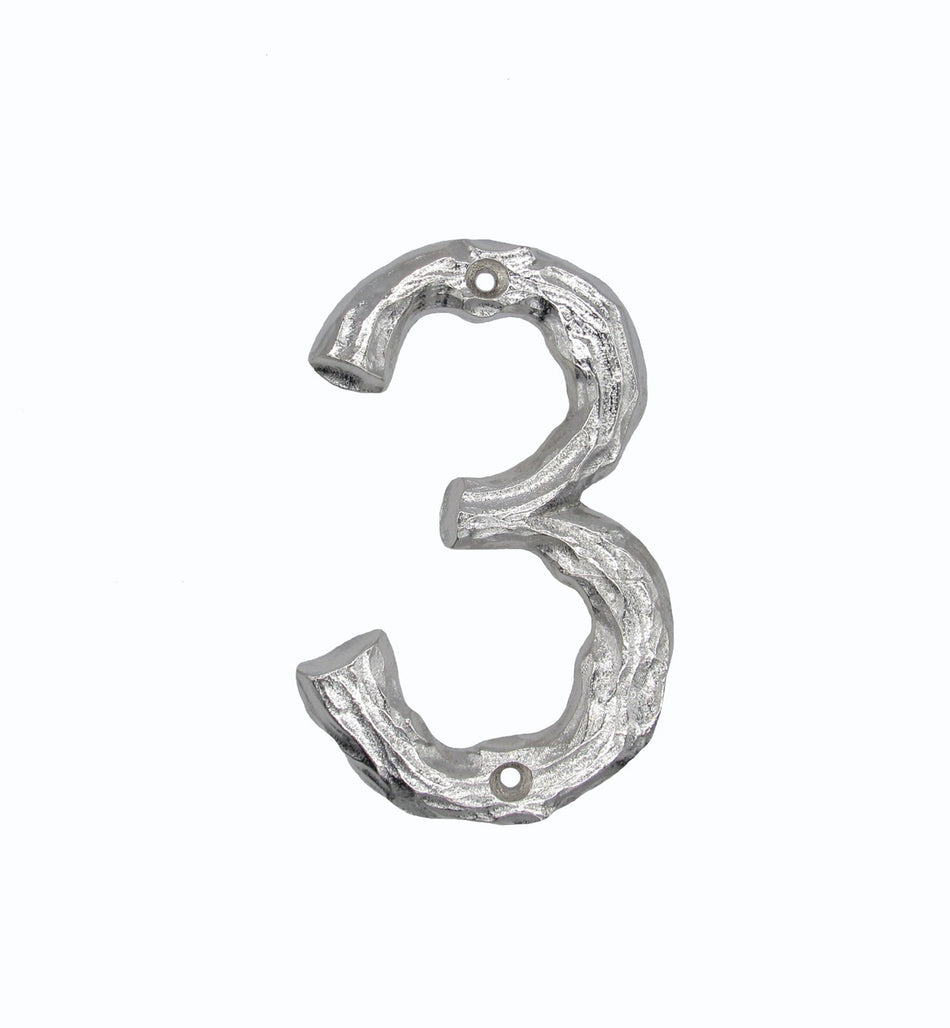 Buck Snort DM10003-0100: 4-1/4" Log House Number Three - Nickel