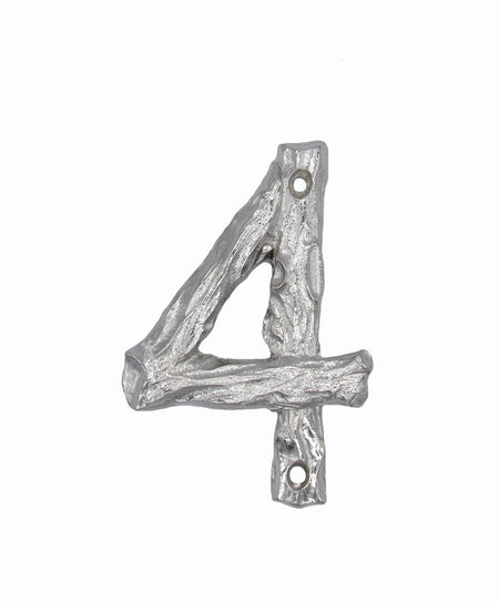 Buck Snort DM10004-0100: 4-1/4" Log House Number Four - Nickel