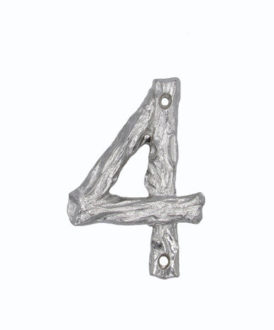 Buck Snort DM10004-0100: 4-1/4" Log House Number Four - Nickel