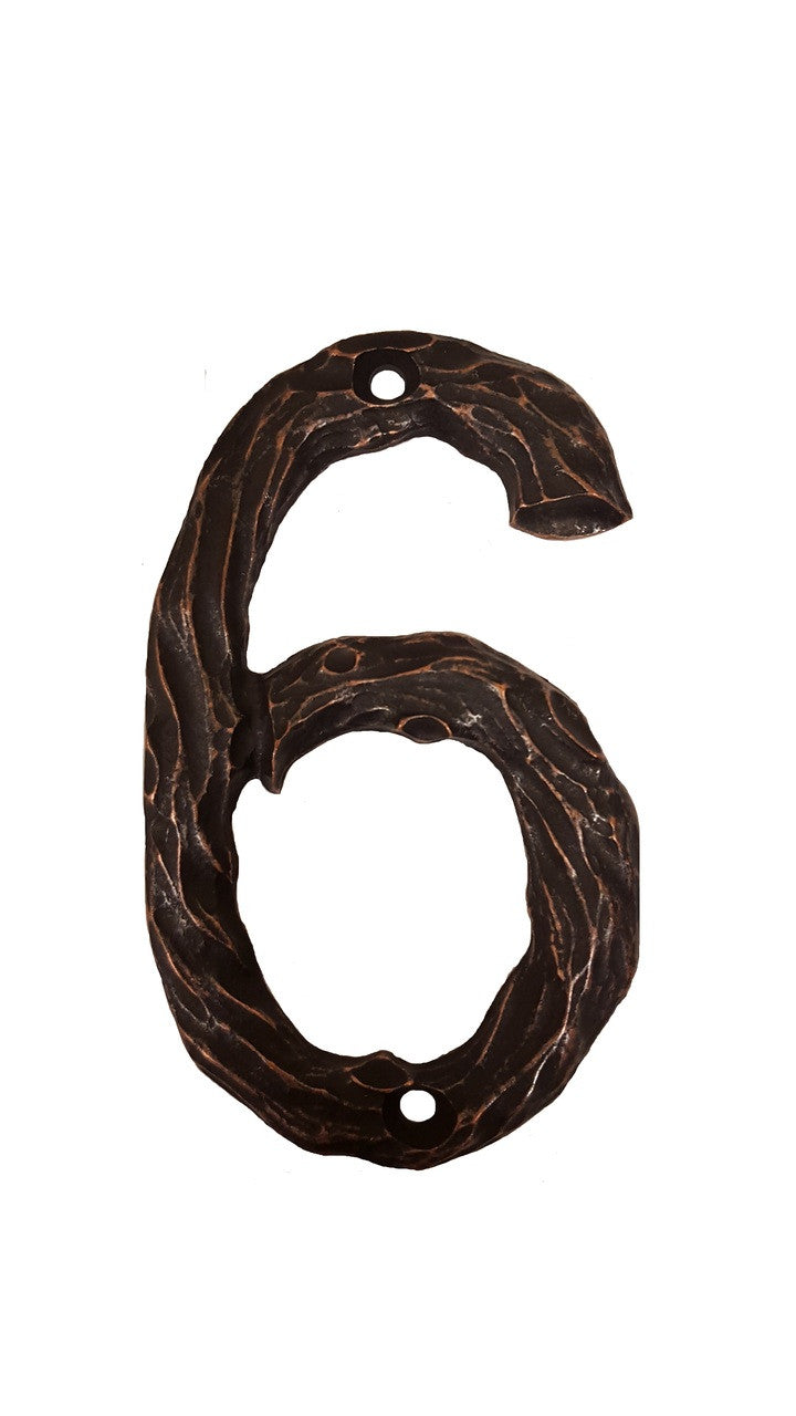 Buck Snort DM10006-6300: 4-1/4" Log House Number Six - Oil Rubbed Bronze