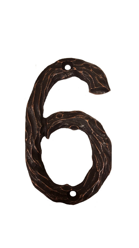 Buck Snort DM10006-6300: 4-1/4" Log House Number Six - Oil Rubbed Bronze