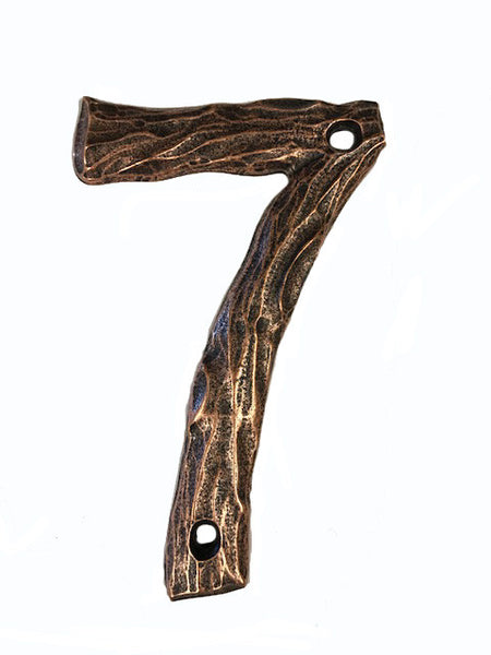 Buck Snort DM10007-2800: 4-1/2" Log House Number Seven - Oxidized Copper